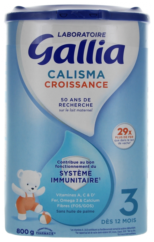 Lait de croissance Calisma 3 - dès 12 mois, Gallia (1 L)