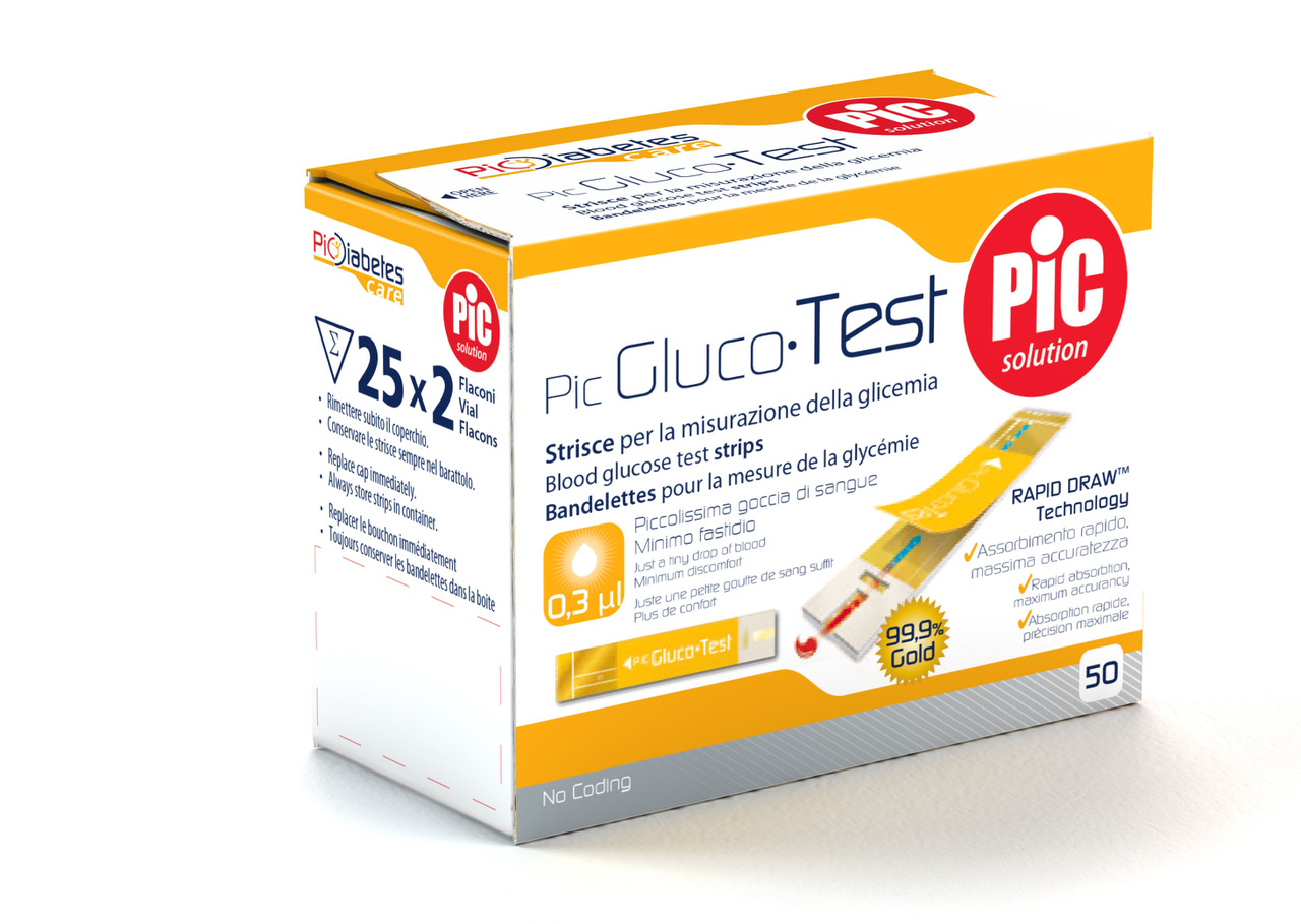 PIC GLUCOTEST BANDELETTES RÉACTIVES 50 pcs 01
