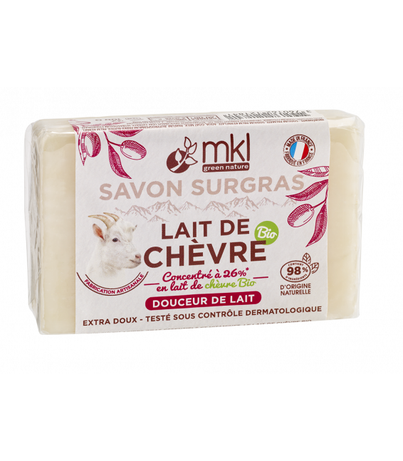 Savon au lait de chèvre Bio fleur d'oranger, myrtille ou sans